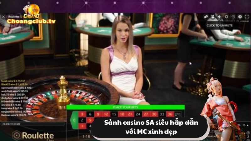 Dealer xinh đẹp thân thiện tại sảnh casino SA