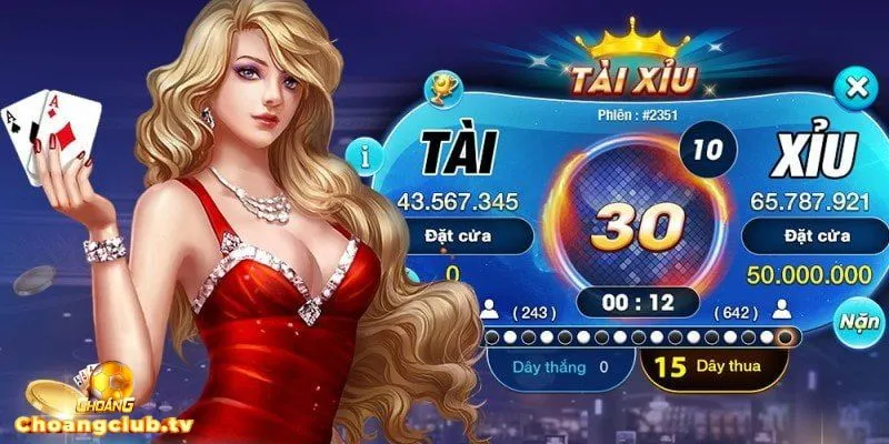 Tài xỉu Choáng club tung ưu đãi từ 100K đến 1 tỷ đồng mỗi tuần