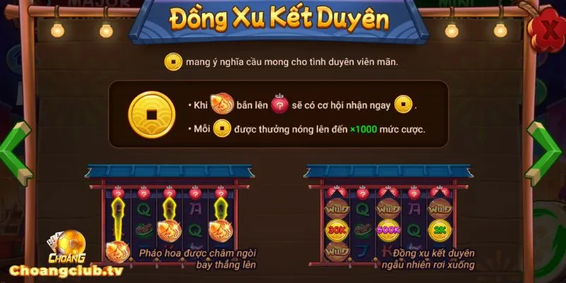 Đồng xu kết duyên tại Choáng club nhân thưởng đến 1000 lần